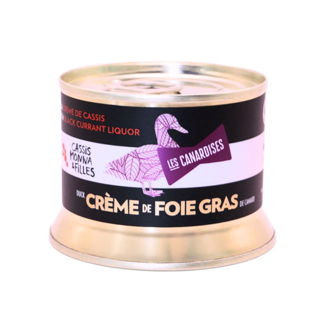 CRÈME/MOUSSE de Foie Gras de canard - à la CRÈME de CASSIS (140g)