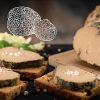 Duck Foie Gras (Block) - Truffle Chips (140g) - Image 2